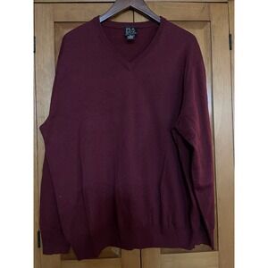 Jos A Bank Men's XL V Neck Merino Wool Blend Sweater